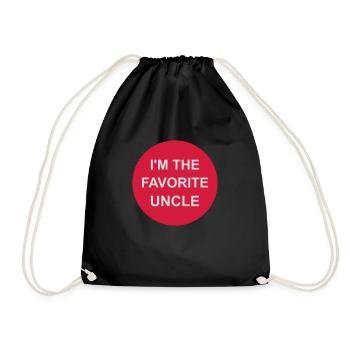 im the favorite uncle - Turnbeutel - Schwarz - Vorne