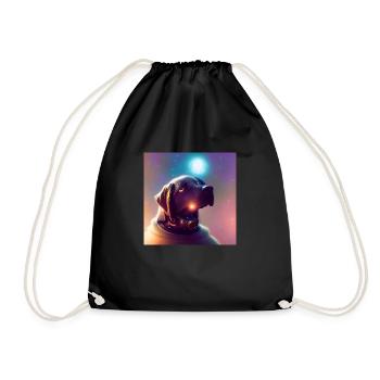 The Universe Dog - Drawstring Bag - black - Front