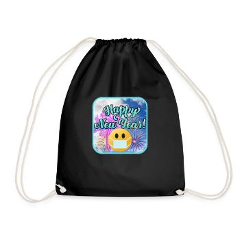 Happy New Year, colorful theme. - Drawstring Bag - black - Front