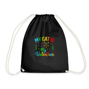 My Cat is my Valentine - Turnbeutel - Schwarz - Vorne