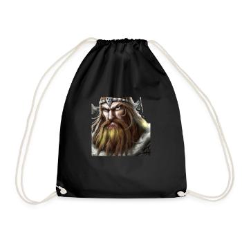 Tête de Viking en colère - Sac de sport léger - noir - Devant