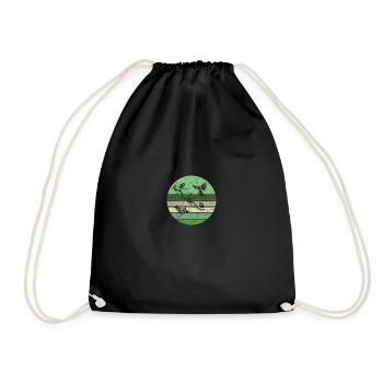 Oiseaux sur une branche - Sac de sport léger - noir - Devant