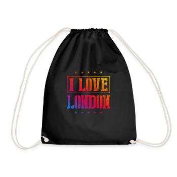 I Love London - Turnbeutel - Schwarz - Vorne