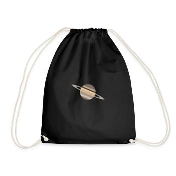 The Planet Saturn With Rings - Drawstring Bag - black - Front