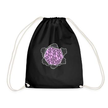 adopted family love joke birthday present idea - Drawstring Bag - black - Front