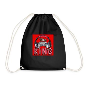 The King - Controller with Ear and Saying - Drawstring Bag - black - Front