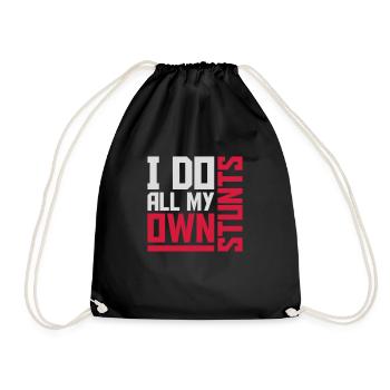 all my own stunts - Turnbeutel - Schwarz - Vorne