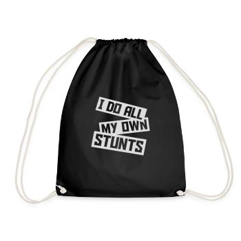 all my own stunts - Turnbeutel - Schwarz - Vorne