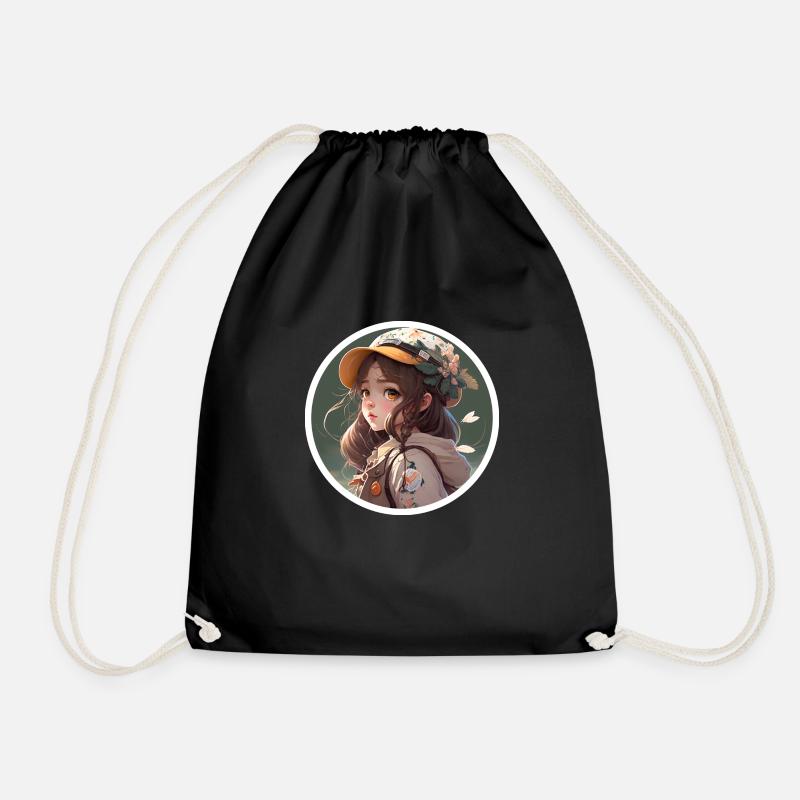 Scout Girl - Drawstring Bag - black