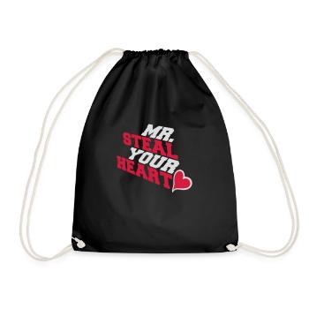 mr steal your heart - Drawstring Bag - black - Front