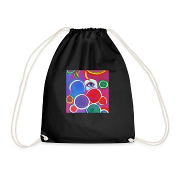 Art abstrait, couleur, dessin, - Sac de sport léger - noir - Devant