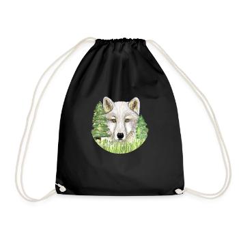 Wolf - Turnbeutel - Schwarz - Vorne