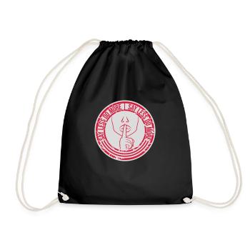 say less do more - Drawstring Bag - black - Front