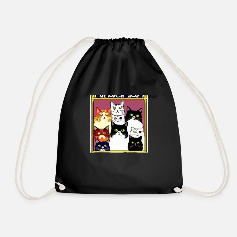 Group photo - Drawstring Bag - black