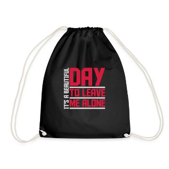 Journée Laissez-moi tranquille - Sac de sport léger - noir - Devant