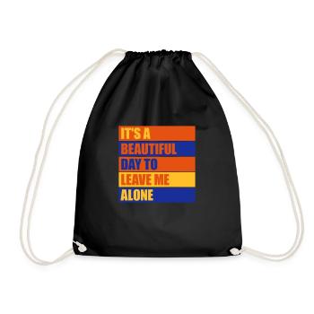 Journée Laissez-moi tranquille - Sac de sport léger - noir - Devant