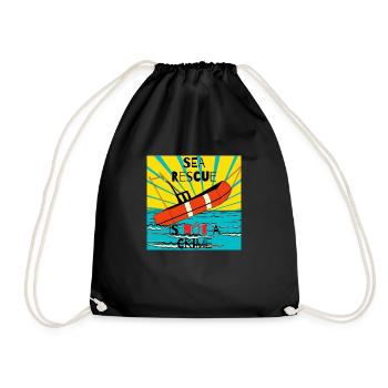 Le sauvetage en mer n’est pas un crime - Sac de sport léger - noir - Devant