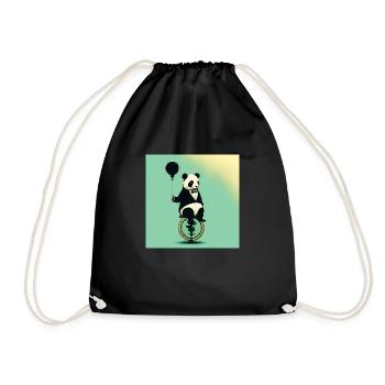 Panda élégante sur le monocycle c - Sac de sport léger - noir - Devant
