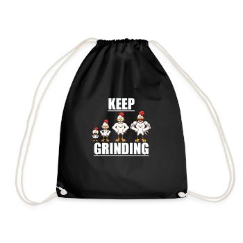 Continuez à moudre - Sac de sport léger - noir - Devant