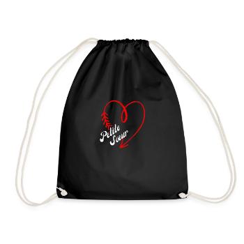 petite sœur cœur - Sac de sport léger - noir - Devant