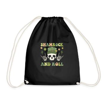 Shamrock and Roll - Turnbeutel - Schwarz - Vorne