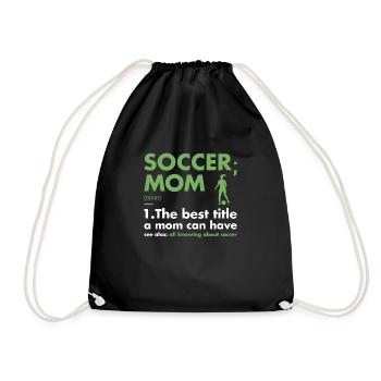Sport Mom Definition Soccer - Turnbeutel - Schwarz - Vorne