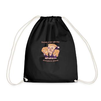 Cheese Is The Ultimate Comfort Food Pizza Lover - Drawstring Bag - black - Front