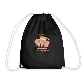 Gouda de vie de fabrication de fromage! Drôle d’amateur de pizza au fromage - Sac de sport léger - noir - Devant