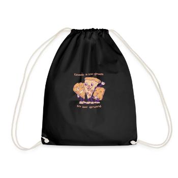 Cheese Is Too Gouda To Be Gruey Cheese Pizza Lover - Drawstring Bag - black - Front