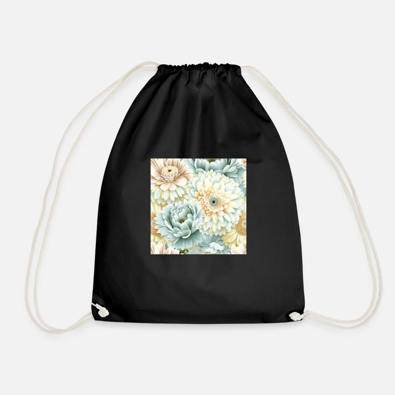 Floral Design 3 - Turnbeutel - Schwarz