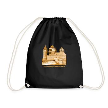 Balingen Zollernschloss Baden-Würtemberg Museum - Drawstring Bag - black - Front