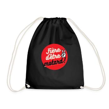 fière d'être motard - Sac de sport léger - noir - Devant