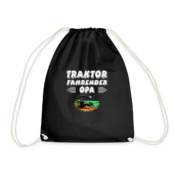 Traktor - Turnbeutel - Schwarz - Vorne