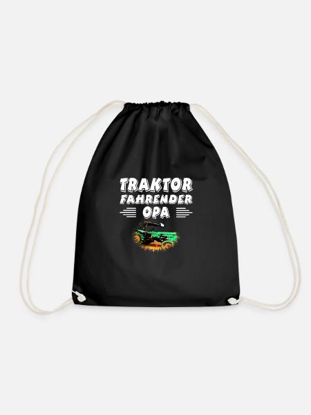 Traktor - Turnbeutel - Schwarz