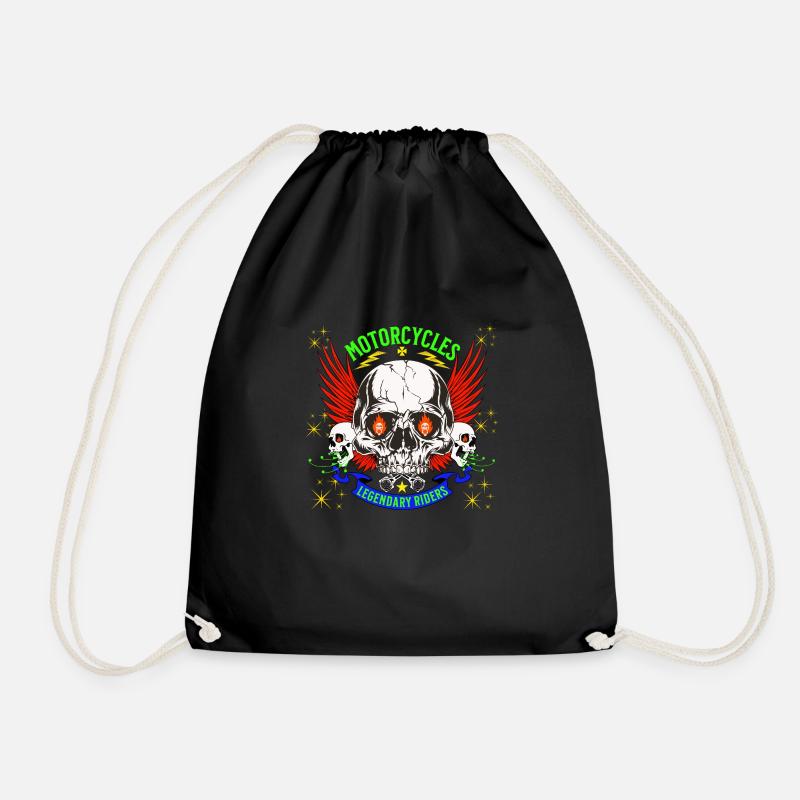 Motorcycles Legendary Riders - Drawstring Bag - black