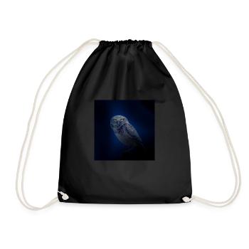 hibou chouette - Sac de sport léger - noir - Devant