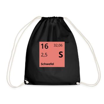 Schwefel - Turnbeutel - Schwarz - Vorne