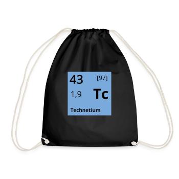 Technetium - Turnbeutel - Schwarz - Vorne