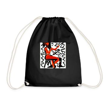 Fille de la musique - Sac de sport léger - noir - Devant