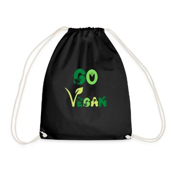 Go Vegan Veganer Veganerin Pro Veggie Green Color - Sac de sport léger - noir - Devant