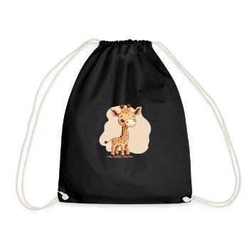 cute giraffe - Turnbeutel - Schwarz - Vorne
