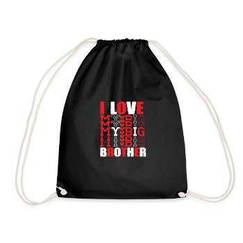 I Love My Big Brother - Drawstring Bag - black - Front
