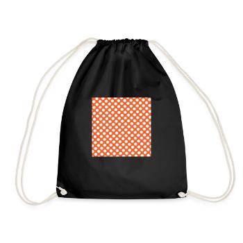 Motif de points d’arrière-plan à pois orange - Sac de sport léger - noir - Devant