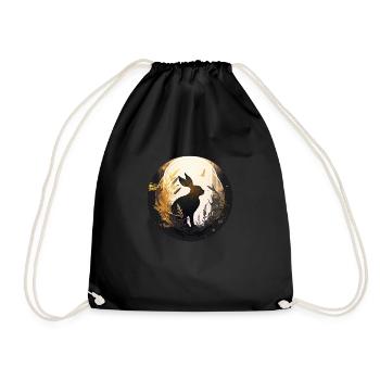 Lapin du nouvel an. - Sac de sport léger - noir - Devant