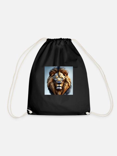 LoeweportraitGold - Turnbeutel - Schwarz