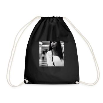 Shopping Beautiful Woman - Drawstring Bag - black - Front
