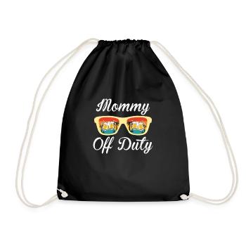 Mommy Off-Duty - Drawstring Bag - black - Front
