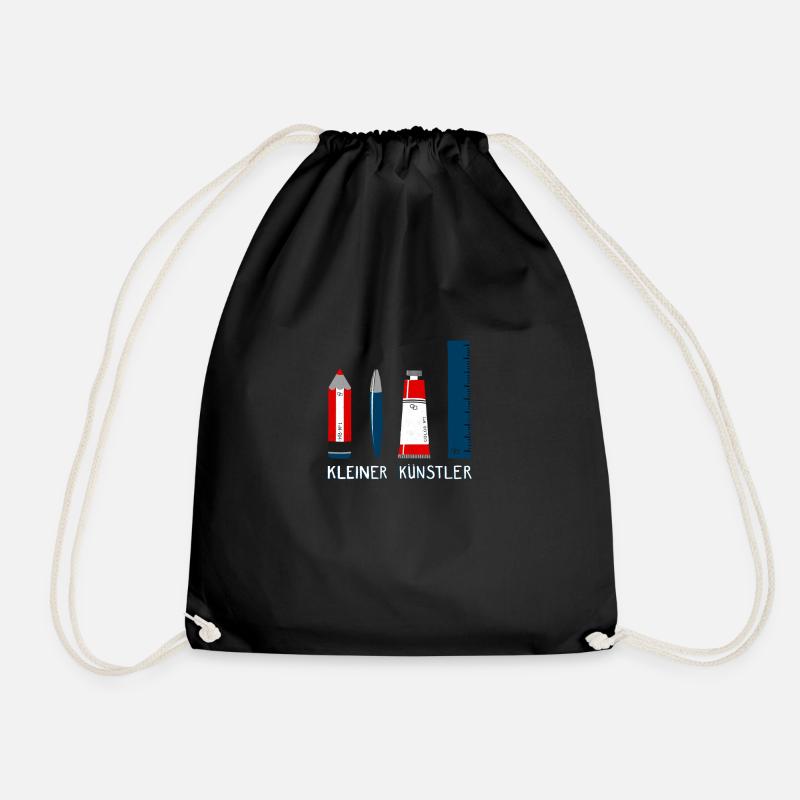 small artist - Drawstring Bag - black