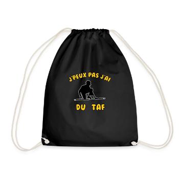J’peux pas j’ai du taf - Sac de sport léger - noir - Devant