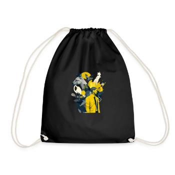 Minimaliste et Coloré - Sac de sport léger - noir - Devant